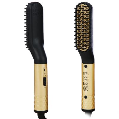 China Men's Beard Comb New Mini Electric Beard Styling Comb for Men's Beard Straightener Brush and Comb Set Male Custom Logo for sale