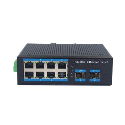 China Factory Supply 8 10/100/1000Mbps RJ45+2G SFP Port Industrial Ethernet Switch YHD28G - SFP for sale