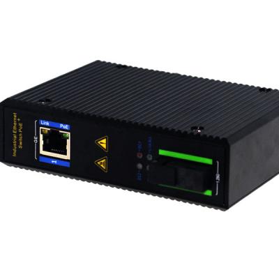 China Industrial Double Power POE Media Converter SM 20km Fiber Optic Indsurtail Gigabit Ethernet Switch YHD11GP-SC for sale