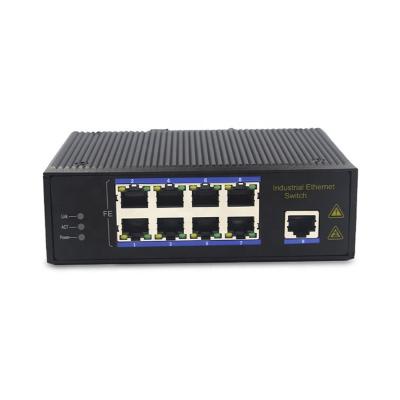 China 9 1*10/100 RJ45 Port 8 Port Network POE Switch Industrial Port Ethernet ZXR09FP for sale