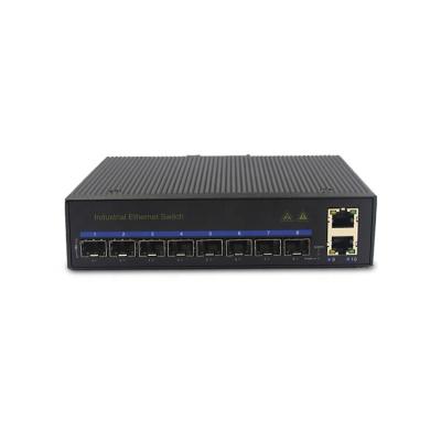 China Factory Supply 8 Port 10/100/1000Mbps SFP+2-port 10/100/1000Mbps RJ45 Industrial Ethernet Switch YHD82G-SFP for sale