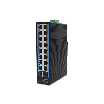 China Din Rial 16 Port Gigabit Web Managed Industrial Ethernet Switch YH6216GS-SFP for sale