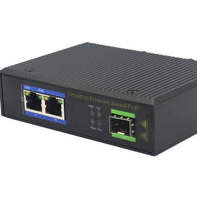 China Whole Network Ports Non-management Gigabit 2 Switch SFP Industrial Poe Media Converter YHD12G-SFP for sale