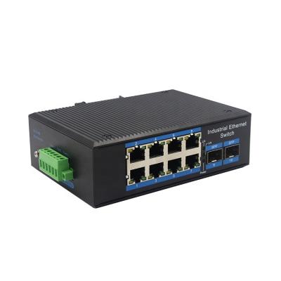 China FTTH/FTTX/FTTP China 2 port industrial port 8 poe switch for sale