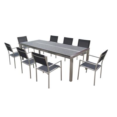 China Eco-freindly luxury stainless steel and granite outdoor furniture for sale