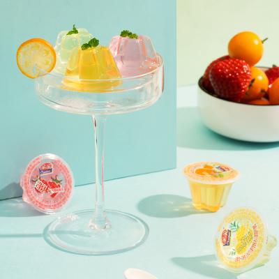 China 20g Natural Jelly Cup Jelly Cup And Pudding Ball Various Fruit Flavors Shape Multicolor Transparent for sale