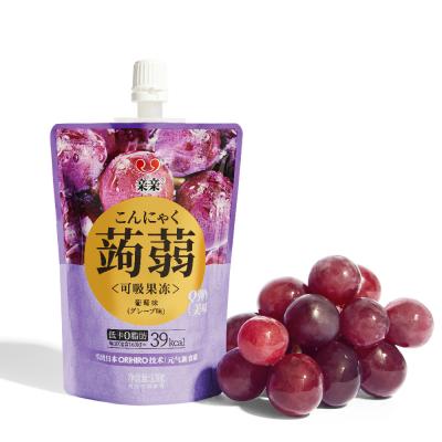 China Jelly Drink Grape Flavor 130g /No /Tasteful /Low calories konjac nutritious non-greasy preservative diet jelly for sale