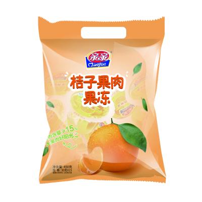 China Normal Orange Flavor Jelly Food Real Fruit Added Jelly Fruit In Bag Packing by Qinqin 30g for sale