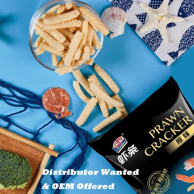 China Prawn Flavor/80g/Non Original Dry Cracker Fried/Healthy Asian Seafood Puffed Snack (Real Shrimp)/Cookie/Crispy for sale