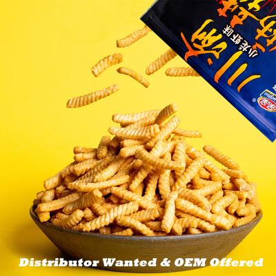 China Fried Prawn Cracker 80g Crawfish Flavor Snacks Food Packing Leisure Spicy Dried Non Spicy Snacks for sale