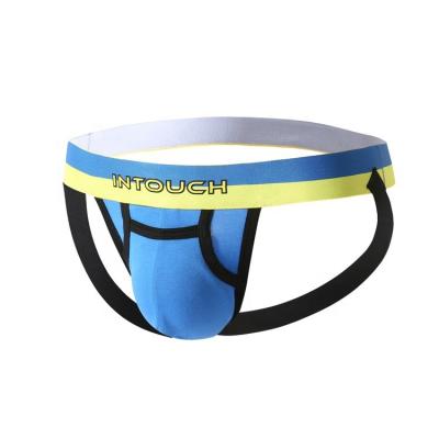 China Sexy Men Jock Strap Custom Waistband Logo Men's Thong Free Sample Jockstrap OEM Underwear Breathable Waist Gay Stockings Wearing Jockstraps for sale