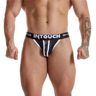 China Fashion Breathable Design Customized Logo Breathable Sexy Briefs Underwear For Gay Men Boys PU Leather Sexy Briefs for sale