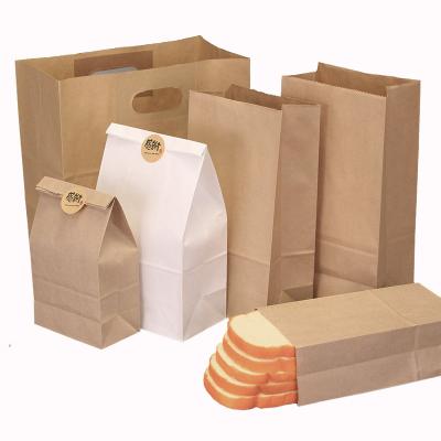 China Recyclable Gift Souvenirs Paper Bag Kraft Paper Food Packaging Storage Bakery Plastic Bag for sale