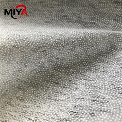 China Masche PES einzelner Dot Non Woven Fusible Interlining der Blumen-25gsm zu verkaufen