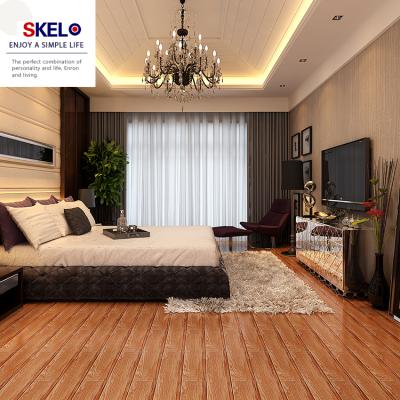 China 600mm x 150mm Homogeneous Wood Look Tile China Living Room Rustic Tiles Non Slip Wear Resistance Textured Wood Flooring Tiles for sale