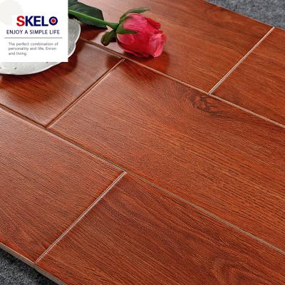 China Guangdong Rustic Home Tiles Smooth Anti-slip Wood Look Flooring Foshan Living Room Non-Slip Textured Wood Ceramic Flooring Tiles for sale