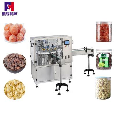 China Automatic Food Weighting Error Single Dried Fruit 0.1g Popcorn Bottle Filling Machine for sale