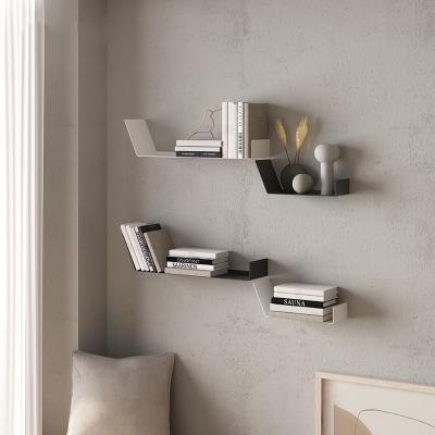 China White Storage Wall Appearance Shelf For Home Decor Living Room TV Shelf Storage Mental Wooden Bookcase For Bederoom for sale