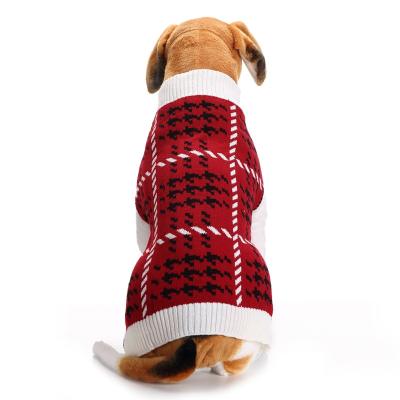 China Wholesale Sustainable Fashion Pet Apparel Winter Warm Dog Clothes Knitted Dog Sweater For Large Dogs for sale