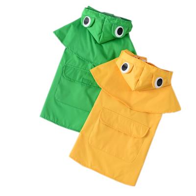 China Spring And Summer Sustainable Pet Clothes Custom Wholesale Poncho Cute Frog Dog Raincoat Raincoat for sale