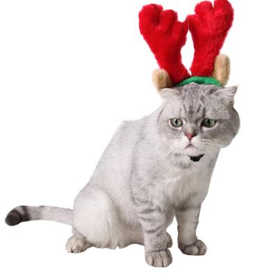 China Red Antlers Stocked Cat Head Hoop Factory Sale Hot Dog Accessories Christmas Headgear for sale