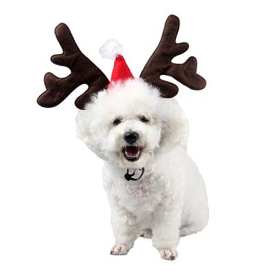 China Factory Sale Pet Teddy Accessories Headgear Christmas Antlers Stocked Hot Circle for sale