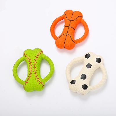 China Wholesale Environmentally Viable Pet Molar Chew Toys Bone Latex Sounding Dog Toy for sale