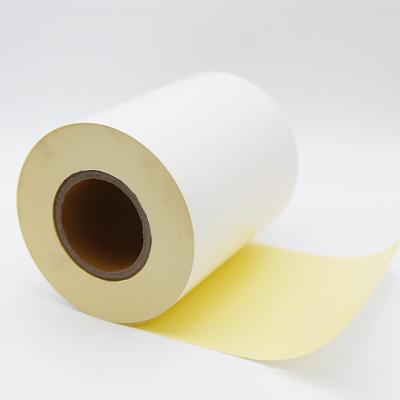 China 80g Semi Glossy Hot Melt Jumbo Roll Raw Material Adhesive Paper Label Supplier Customized for sale