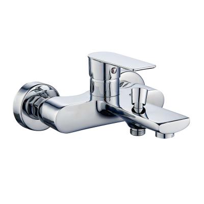 China Without Slide Bar Design European Ceramic Cartridge Wall Mounted Bathtub Faucet for sale