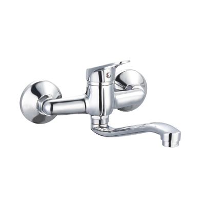 China Sense Faucets Hot Cold Water Zinc Kitchen Mixer Two Way Cheap Single Lever Wall for sale