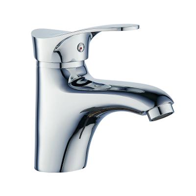 China OEM Single Hole Two Way Bathroom Faucets Zinc Metered Hot Cold Water Basin Mixer Taps for sale