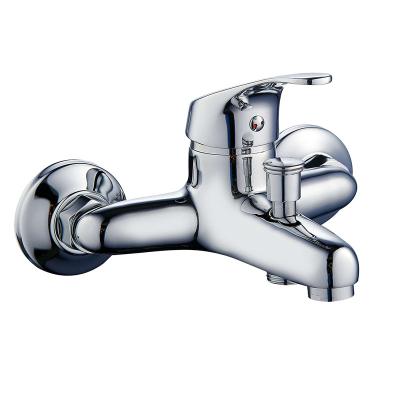 China Sliding Bar Single Lever Wall Mounted Shower Bath Mixer Hot And Cold Water Free for sale