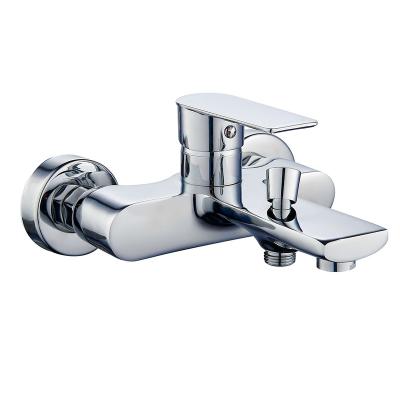 China 2021 New Design European Single Hole Slide Bar Wall Mounted Bathtub Faucet Without for sale