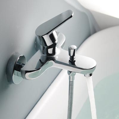 China Without Slide Bar JOY Modern Zinc Single Handle Bath Shower Wall Mount Bathroom Faucet 2021 for sale