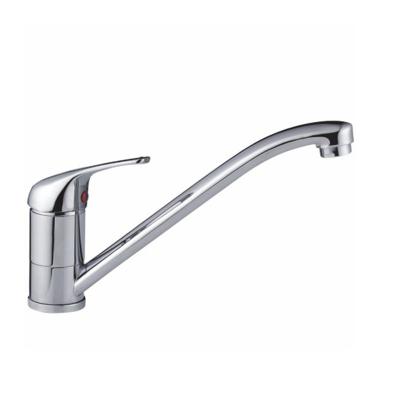 China OEM Modern Chrome Plated Hot Cold Water Single Handle Sink Faucets Kitchen for sale