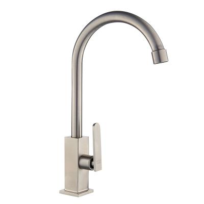 China OEM Modern Single Handle Movable Stainless Steel Kitchen Sink Faucet Only Cold for sale