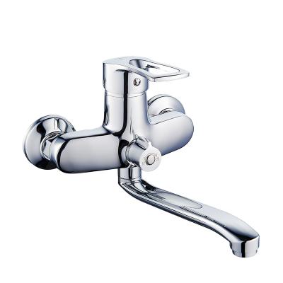 China Without Slide Bar Taizhou Russia Chrome Bath Wall Mounted Exposed Copper Shower Faucet for sale