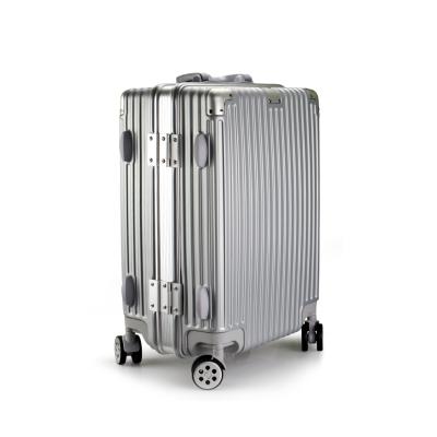 China Aluminum Hard Luggage Suitcase Anti Theft Waterproof Smart Traveling Fingerprint Trolley Set TSA Luxury Suitcase for sale