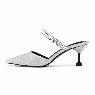 China Height increasing new fashion for slipper and sandals in glitter stiletto heel for sale