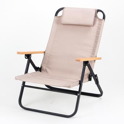 China Modern Outdoor Adjustable Metal Backrest Furniture Lightweight Aluminum Folding Camping Chair For Beach for sale