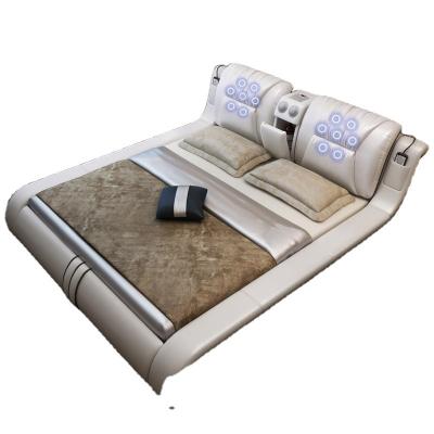 China 2021 High Quality Smart Leather Modern Furniture Soft Massage Beds Comfortable And Beautiful Soft Bedrooms for sale