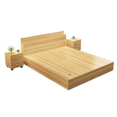 China (Size) Modern Design Adjustable MDF/Particle Board Customized Wooden Bed With Night Stand Factory Supply for sale