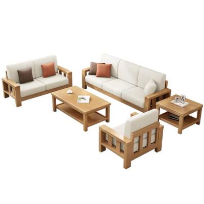 China Modern Oriental Style Single Sectional 2 Seater 3 Seater (Height) Solid Wood Sofa Adjustable For Living Room for sale