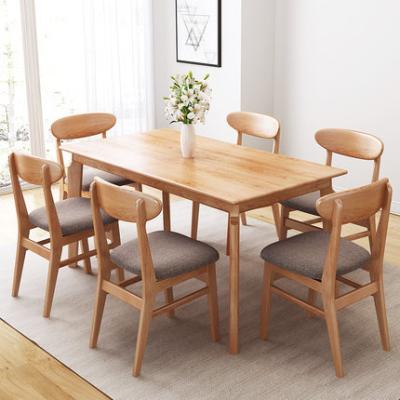 China (Other) adjustable natural wood dining table and chair set for sale