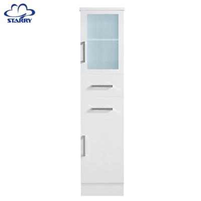 China Australia Modern Country Style Modern MDF White Tall Boy With Bathroom Cabinet And Bathroom Accessories For Shower Room And Toilet for sale