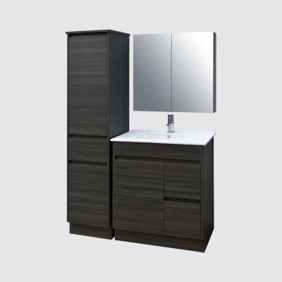 China Modern American Style Design Melamine Bathroom Cabinet Wall Hung Shower Room Vanity for sale