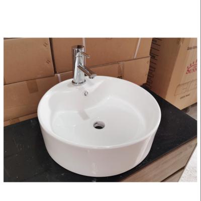 China Modern Wall Mount Double Sink Bathroom Vanity Basin Sink Ceramic Bathroom Sinks for sale