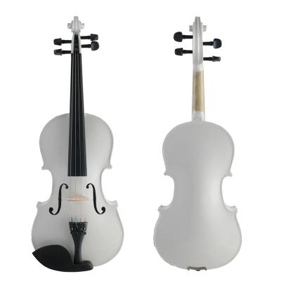 China Flawless Hot Sale Colorful Violin Beginner White Solid Violin (VS101C WH) for sale