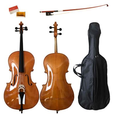 China Wholesale Price Good Quality Student Beginner Cello With Aluminum Alloy Impeccable Solid Tailpiece (CS103H) for sale