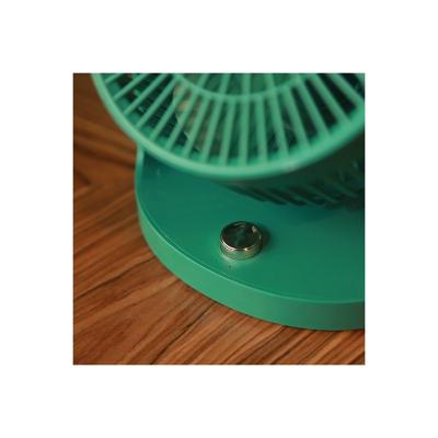 China Modern Hotel Green 5inch Wind 3 Speed ​​Usb Rechargeable Desktop Fan With Remote Control for sale